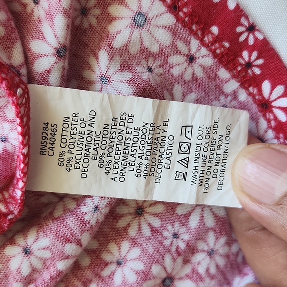 Children's Place Girls Daisy Tie Shoulder Dress - Ruby 12-18 months - Picture 5 of 7